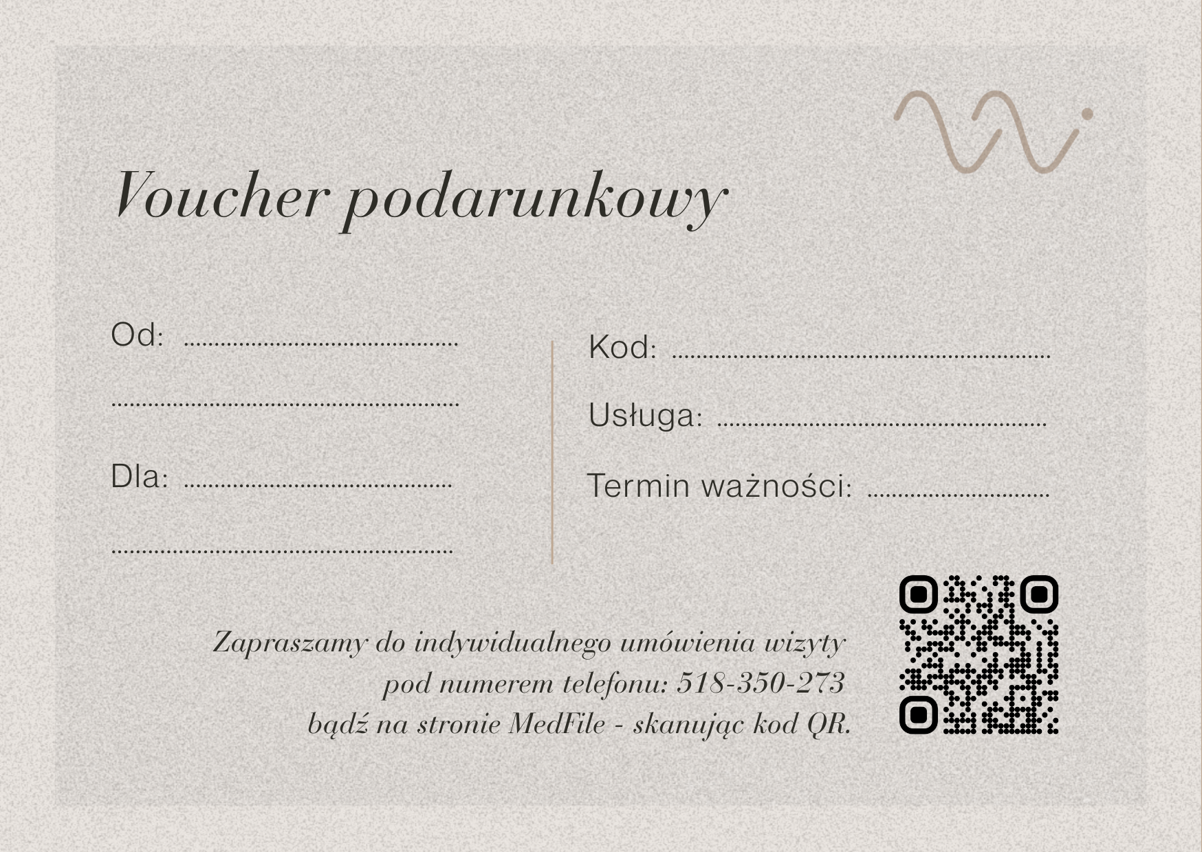 Voucher podarunkowy Viscera Instytut – tył